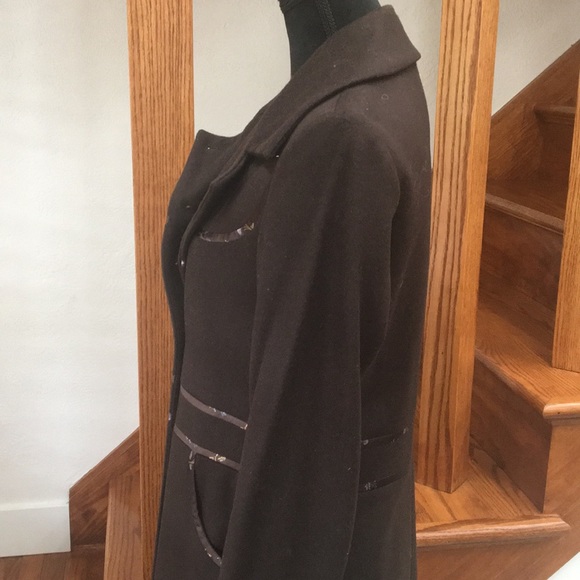 Rebecca Taylor Chocolate Brown Overcoat, Wool - Picture 7 of 13